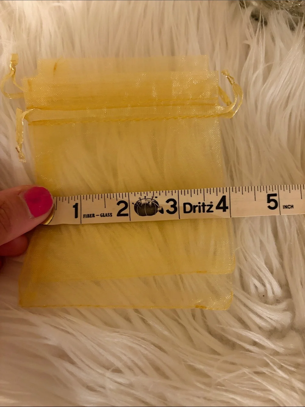 Organza golden gift or jewelry bags set of 10